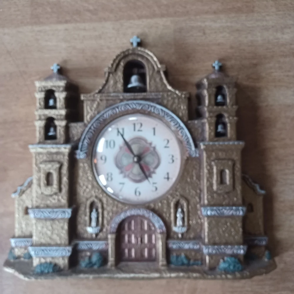 Spanish mission wall clock home Interior 1999